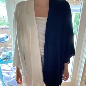 Rachel Zoe Black and white shawl.